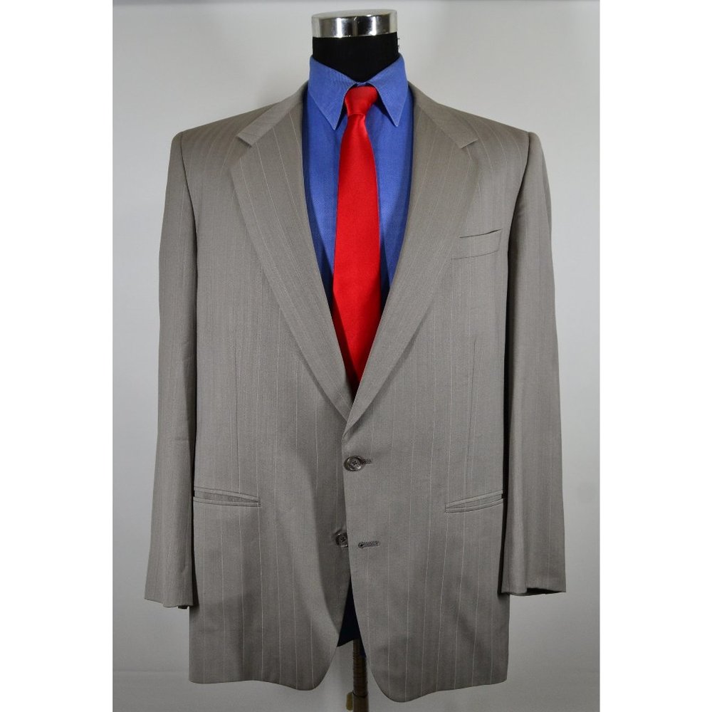 LeBaron 44L Sport Coat Blazer Suit Jacket Gray Pin
